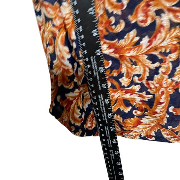 DNA Collective Blouse Women's Medium V-Neck Sleeveless Sheer Tank Top Printed - Picture 6 of 9